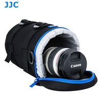JJC Water Resistant Deluxe Lens Pouch Case Bag for Canon EF 70-200mm 4L / EF 28-300mm 3.5-5.6 USM/EF 70-300mm 4-5.6L/ Nikon AF-S NIKKOR 70-200mm 4G ED VR/Nikon 80-200 F2.8, Inner Size:113 x 215mm