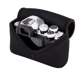 JJC OC-F1BK Ultra Light Neoprene Camera Case for Fuji X-T100 X-T30 X-T20 X-T10 +18mm Lens/ 35mm Lens/15-45mm Lens, Pouch Bag for Olympus E-PL8 E-M10 II +14-42mm Lens, SP-820UZ SP-810UZ Water Resistant