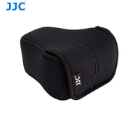 JJC OC-F2BK Black Ultra Light Neoprene Camera Case for Fujifilm Fuji X-T100 X-T30 X-T20 X-T10 +16-50mm/ 18-55mm/15-45mm/ 23mm Lens/50mm Lens, Pouch Bag for Olympus E-PL8 E-M5II E-M10 II, Canon M50 M5