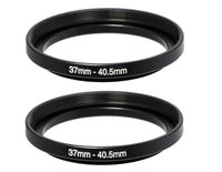 (2 Pcs) Fotasy 37-40.5MM Step-Up Ring Adapter, 37mm to 40.5mm Step Up Filter Ring, 37mm Male 40.5mm Female Stepping Up Ring for DSLR Lens & ND UV CPL Infrared Filters