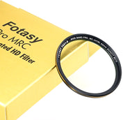 Fotasy 52mm Ultra Slim UV Protection Lens Filter, Nano Coatings MRC Multi Resistant Coating Oil Water Scratch, 18 Layers Multi-coated 52 mm MCUV Filter, Transmission Rate ≥ 99.7%, Schott B270 Glass