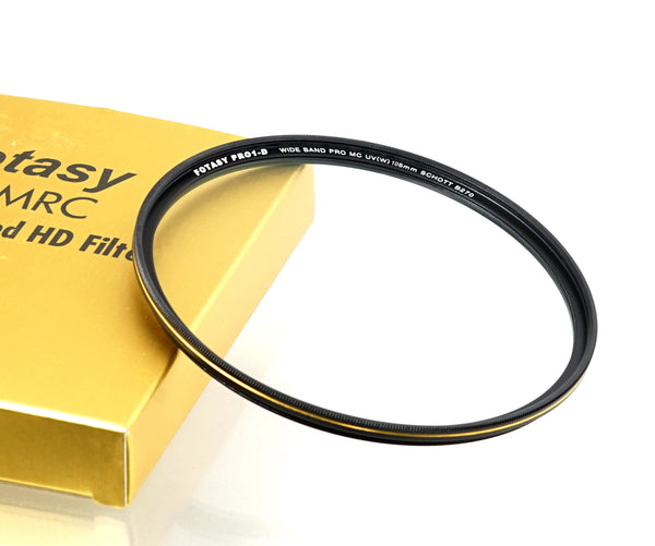Fotasy 105mm Ultra Slim UV Protection Lens Filter, Nano Coatings MRC Multi Resistant Coating Oil Water Scratch, 18 Layers Multi-coated 105 mm MCUV Filter, Transmission Rate ≥ 99.7%, Schott B270 Glass