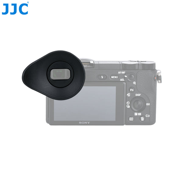 JJC ES-A6500 Oval Shape Soft Silicone 360º Rotatable Ergonomic Camera Viewfinder Eyecup Eyepiece for Sony Alpha a6500 a6400 a6600