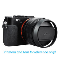 RX1 Hood, RX1R Lens Hood, JJC LH-LHP1 Black Metal Lens Hood for Sony RX1 RX1R RX1R II, Replaces Sony LHP-1 Lens Hood