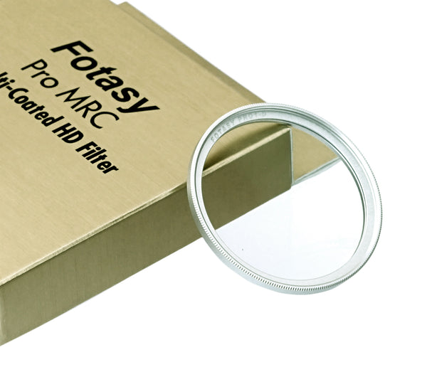 Fotasy Silver 49mm Ultra Slim UV Protection Lens Filter, Nano Coatings MRC Multi Resistant Coating Oil Water Scratch, 16 Layers Multi-coated 49 mm MCUV Filter, Transmission Rate ≥ 99%