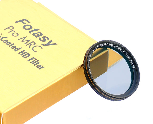 Fotasy 40.5mm Ultra Slim Circular PL Lens Filter, Nano Coatings MRC Multi Resistant Coating Oil Water Scratch, 16 Layers Multi-coated 40.5mm CPL Filter