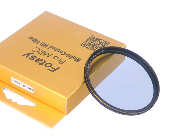 Fotasy 67mm Ultra Slim Circular PL Lens Filter, Nano Coatings MRC Multi Resistant Coating Oil Water Scratch, 16 Layers Multi-coated 67mm CPL Filter