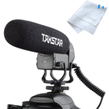 Takstar SGC-600 Super Cardiod Shotgun Interview Photography Microphone Condenser Recording Vdeomicro MIC, Shock Mount, Windscreen, DSLR Camera DV Camcorder, Andoid Smartphone w 3.5mm Audio Jack