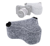 JJC S2BG Grey Ultra Light Neoprene Camera Case for Sony a6600 a6500 a6400 a6300 a6100 a6000 a5100 +18-55mm/E 50mm F1.8 Lens, Pouch Bag for Fuji X-T30 X-T20 X-T10 +16-50mm, Canon PowerShot SX530 SX540 G3X